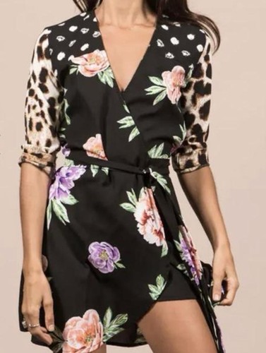 Dancing leopard wrap dress - dancing,